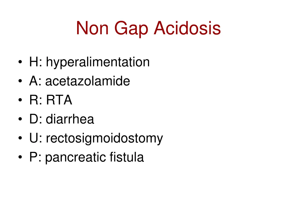 non gap acidosis