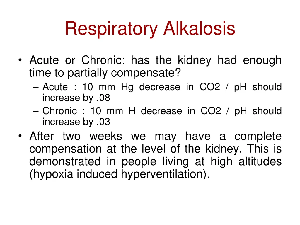 respiratory alkalosis