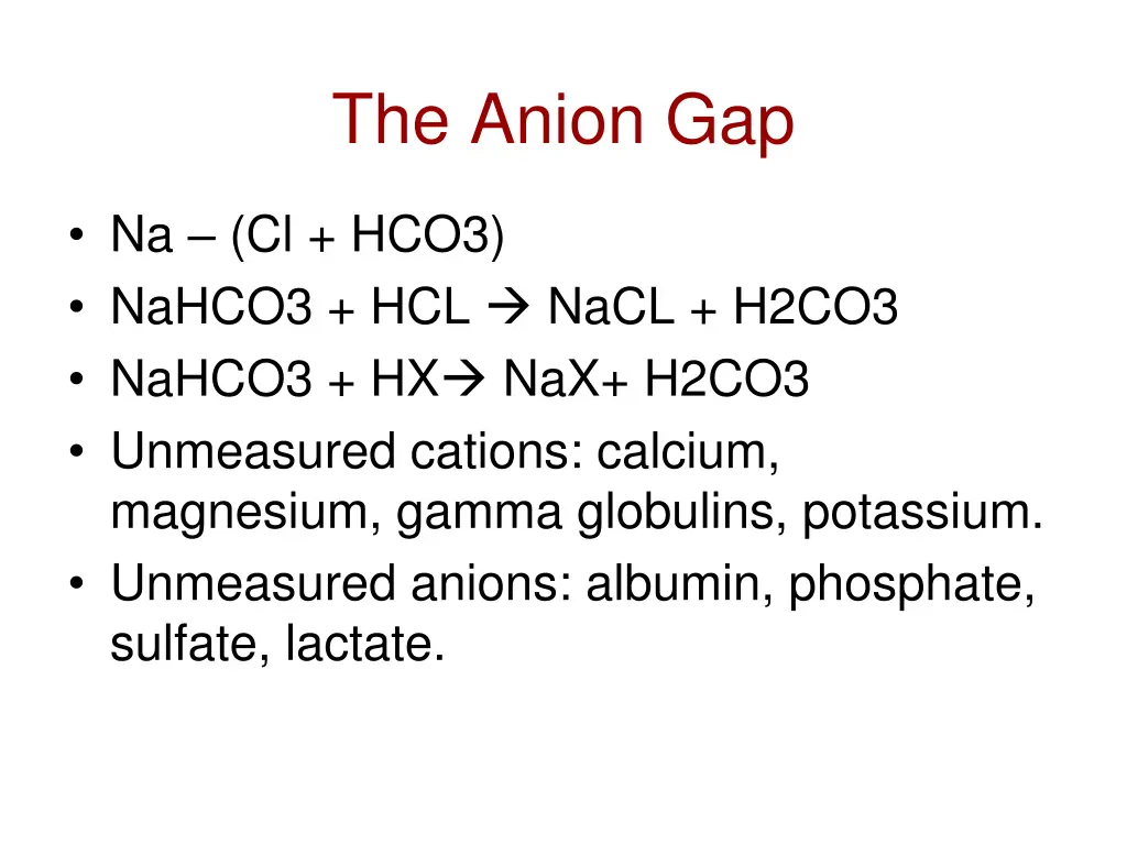 the anion gap