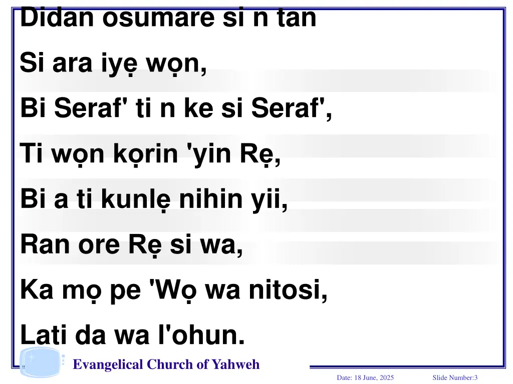 didan osumare si n tan si ara iy w n bi seraf