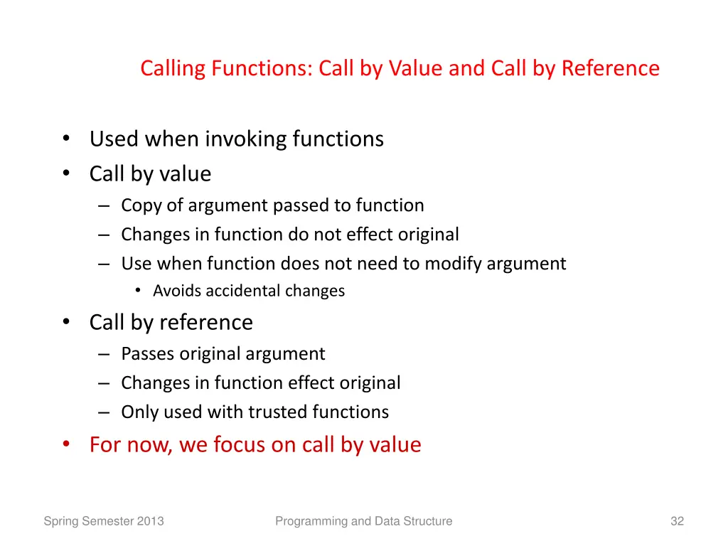 calling functions call by value and call