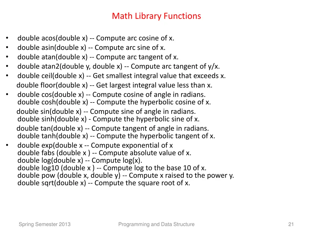 math library functions 1