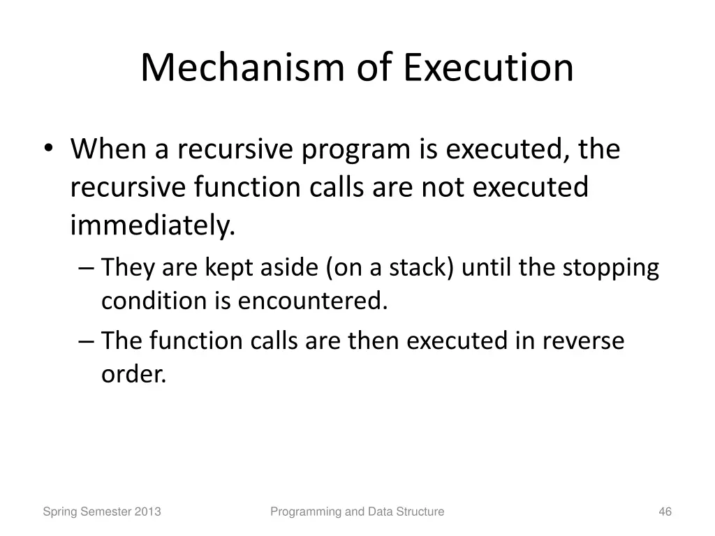 mechanism of execution