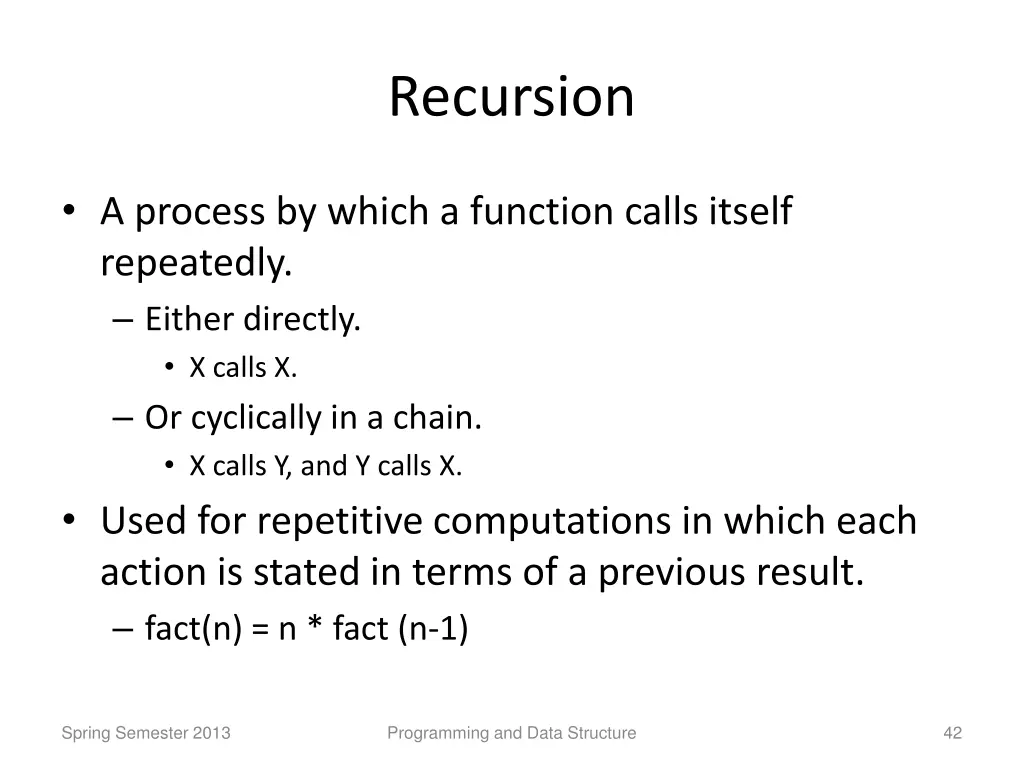 recursion