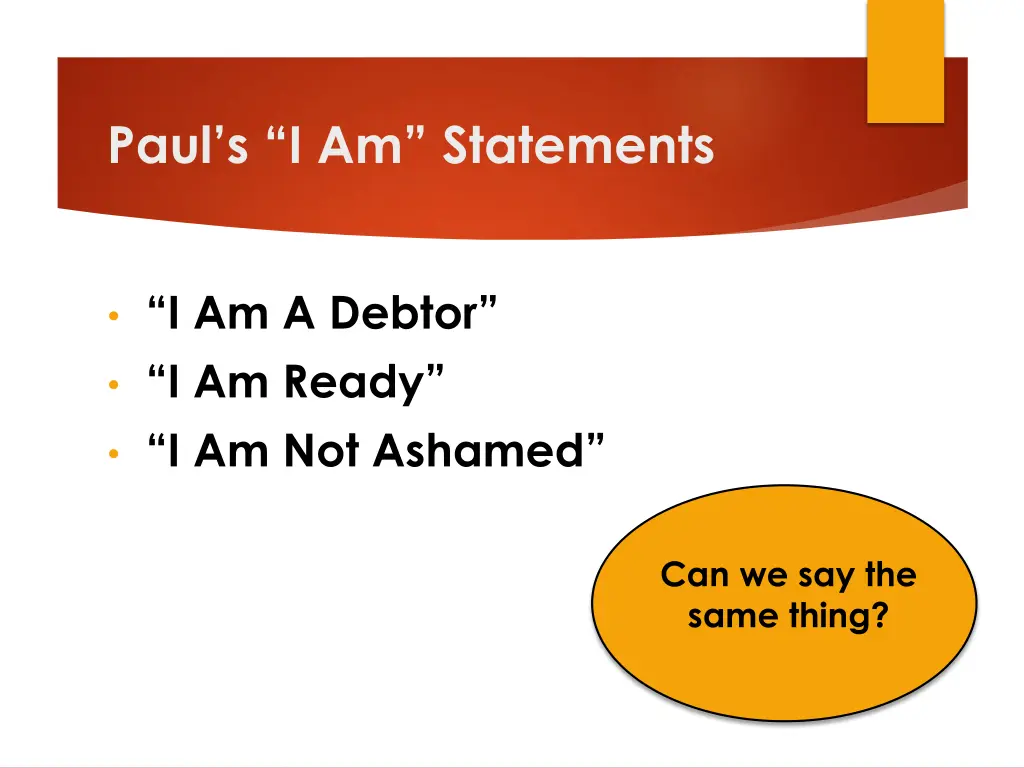 paul s i am statements