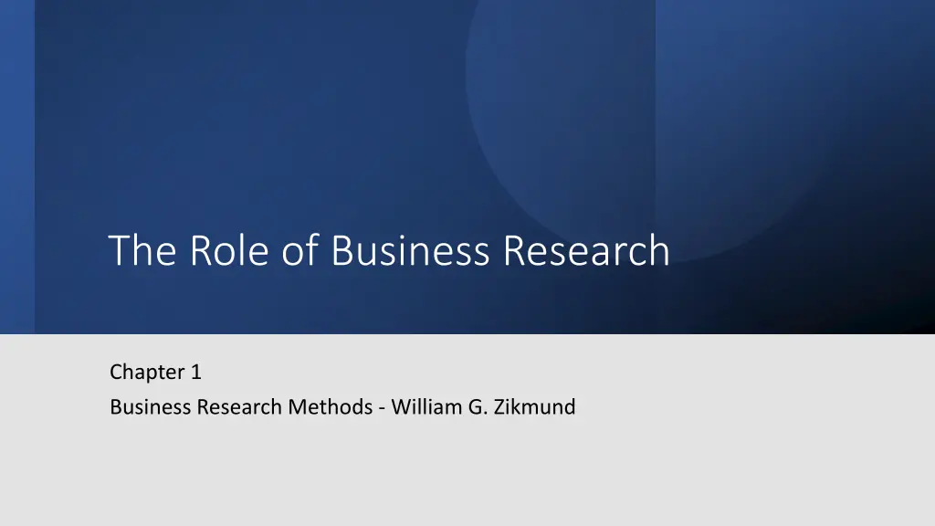 the role of business research
