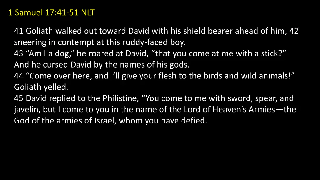 1 samuel 17 41 51 nlt