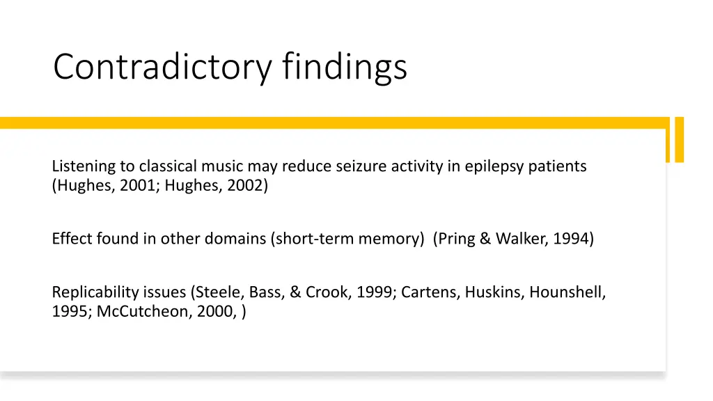 contradictory findings