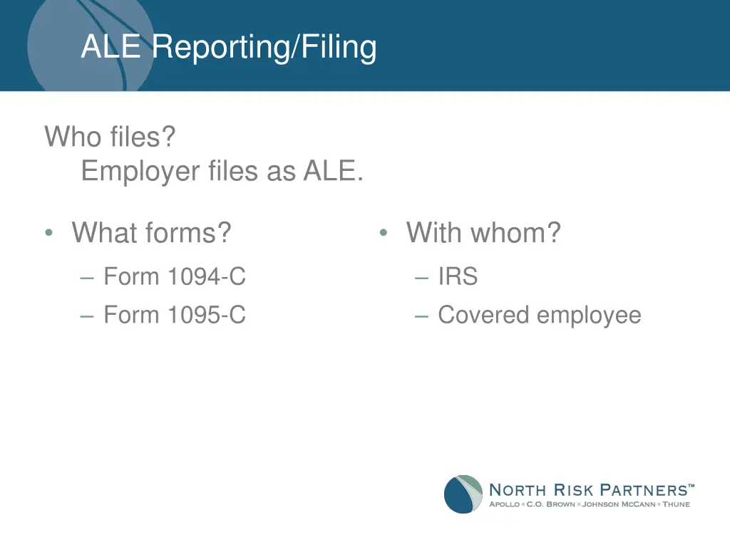 ale reporting filing
