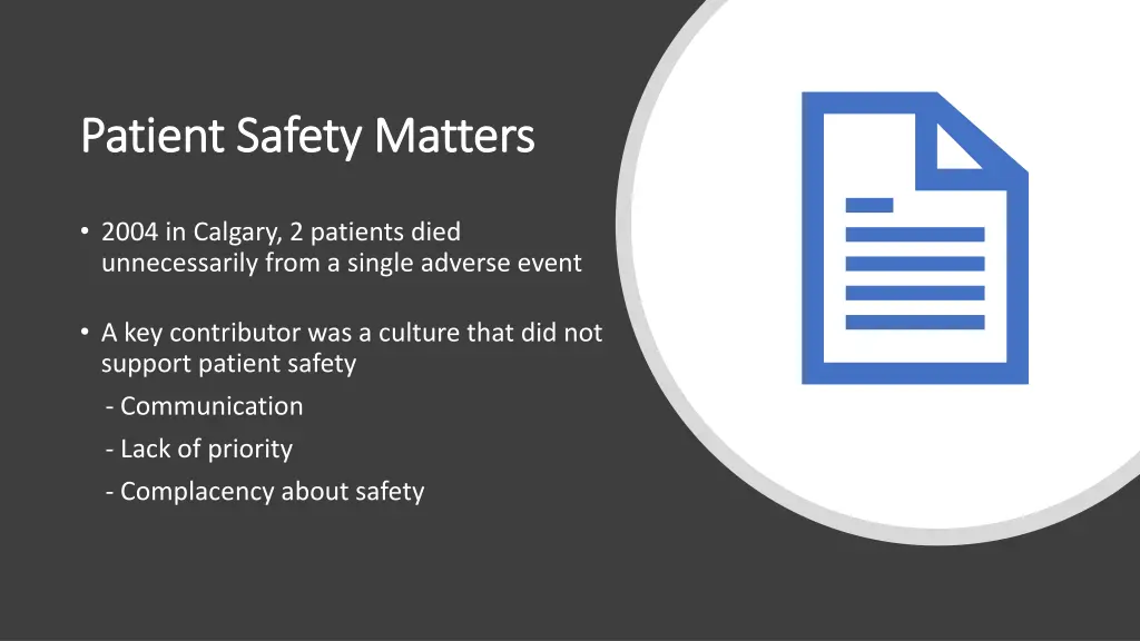 patient safety matters patient safety matters