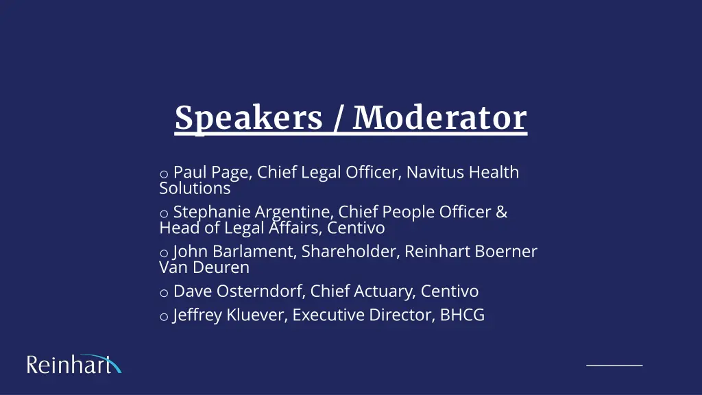 speakers moderator