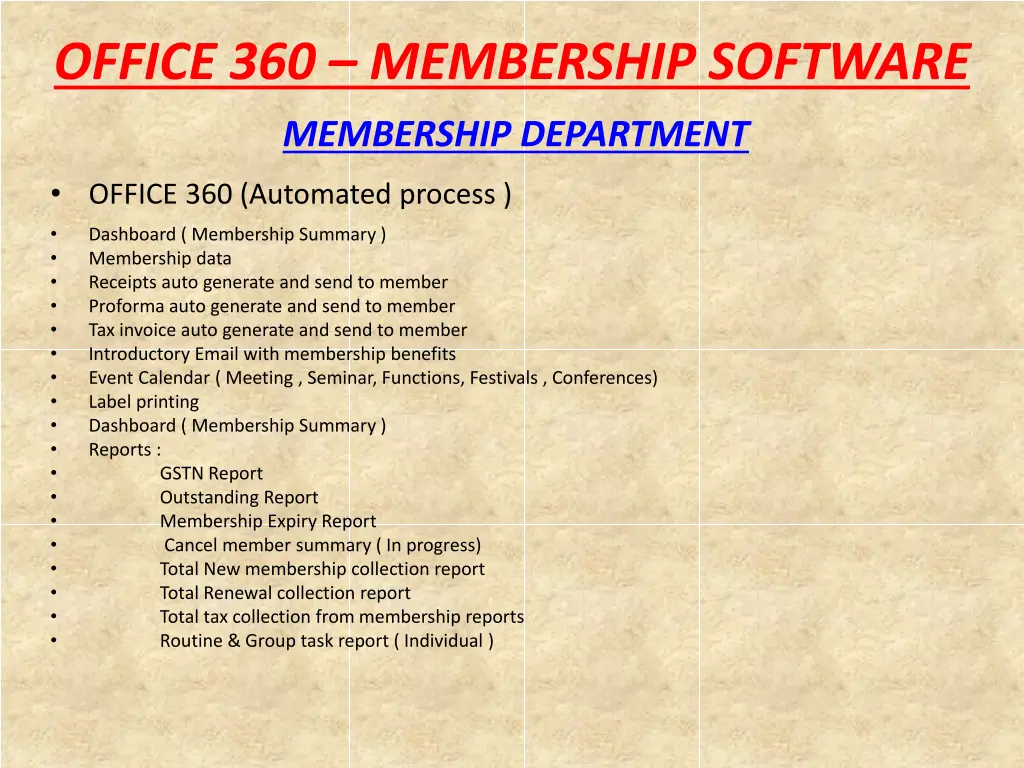 office 360 membership software 8