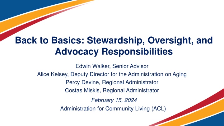 back to basics stewardship oversight and advocacy