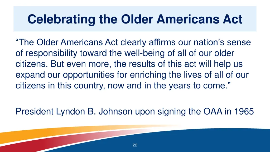 celebrating the older americans act
