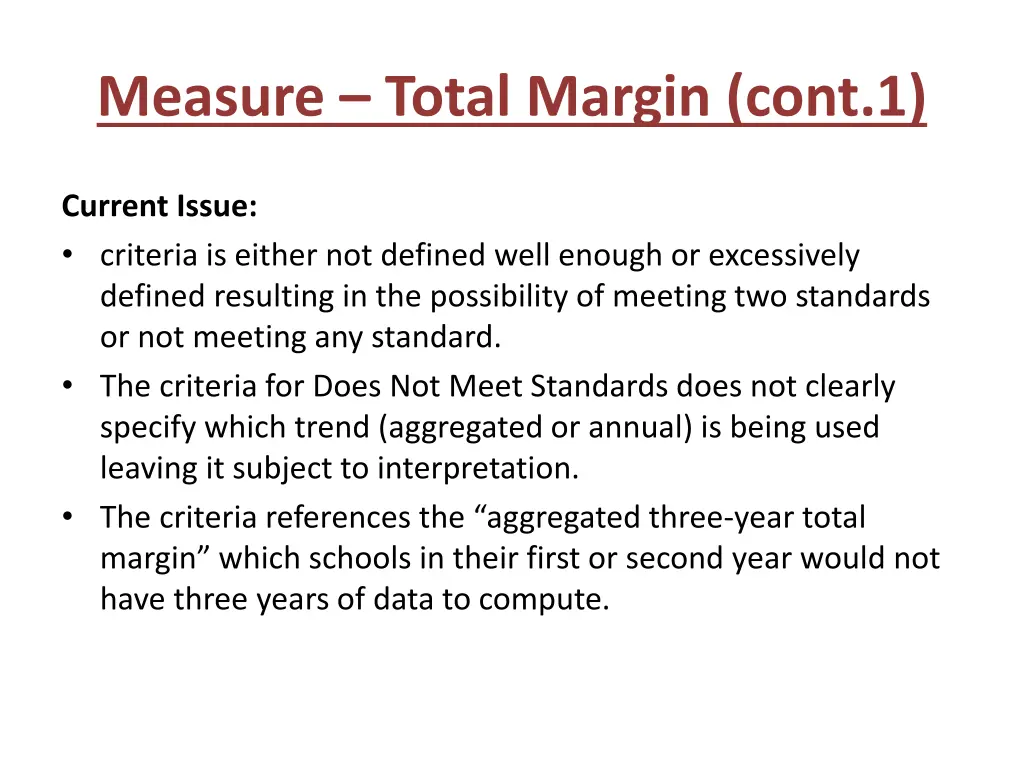 measure total margin cont 1