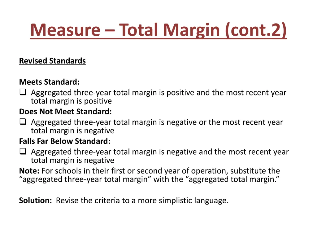 measure total margin cont 2