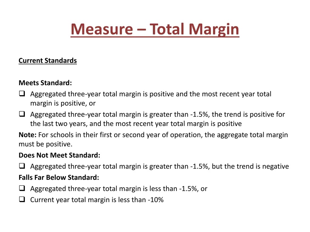 measure total margin