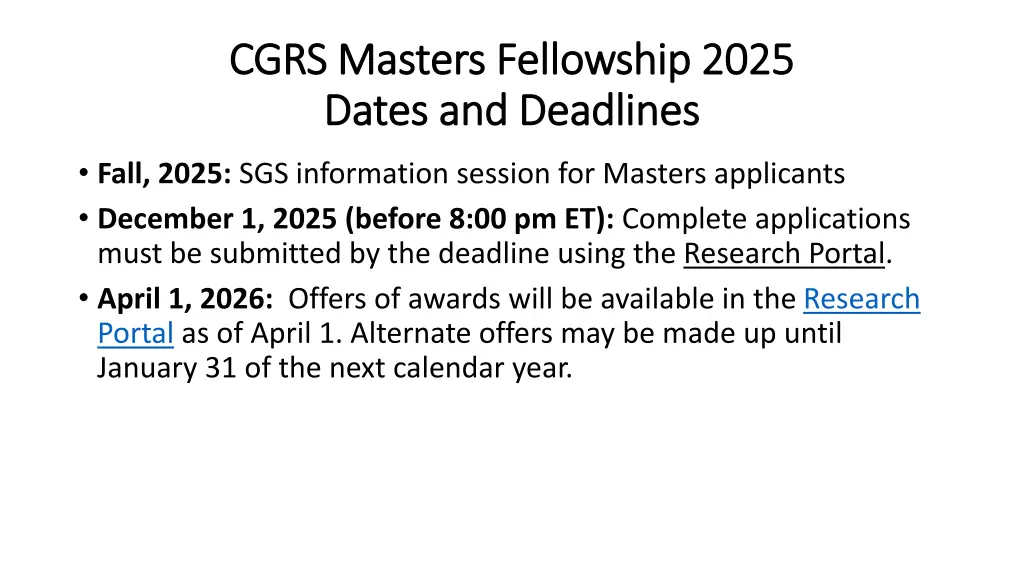 cgrs masters fellowship 2025 cgrs masters