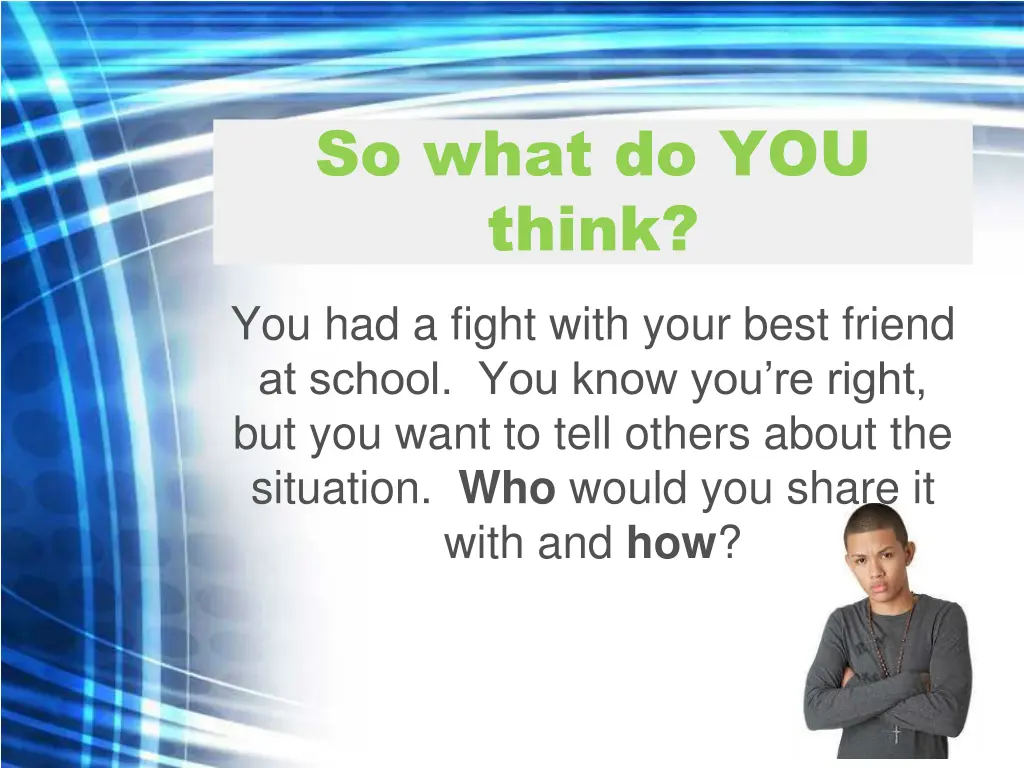 so what do you think