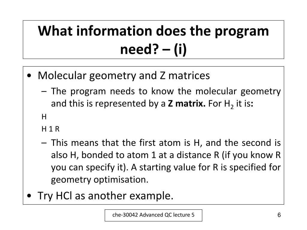 what information does the program need i