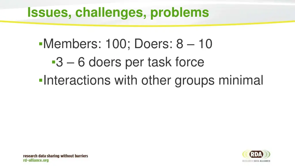 issues challenges problems