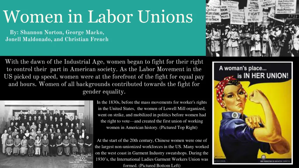 women in labor unions