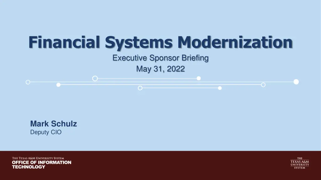 financial systems modernization executive sponsor