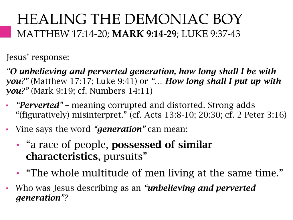 healing the demoniac boy matthew 17 14 20 mark 2