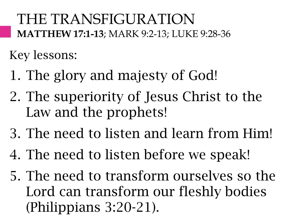 the transfiguration matthew 17 1 13 mark