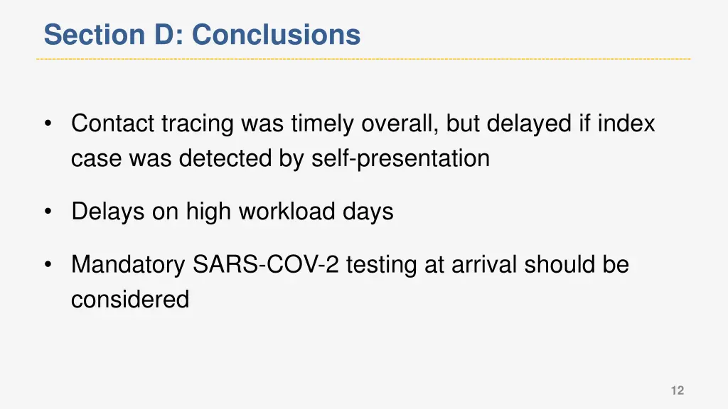 section d conclusions