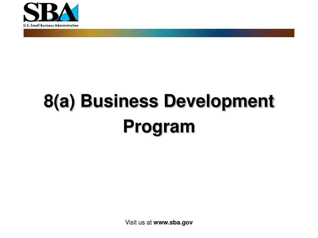 8 a business development program