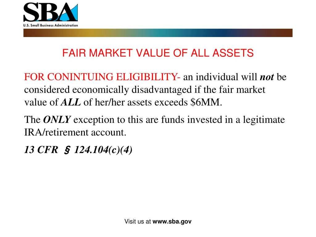 fair market value of all assets 1