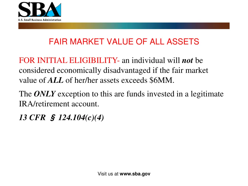 fair market value of all assets