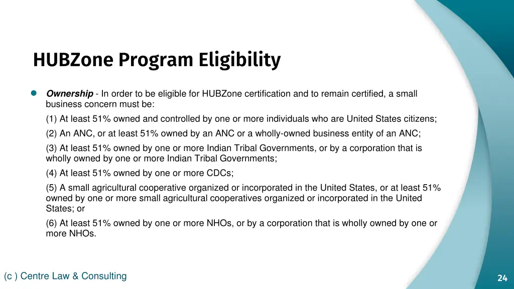 hubzone program eligibility