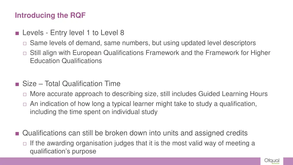 introducing the rqf 1