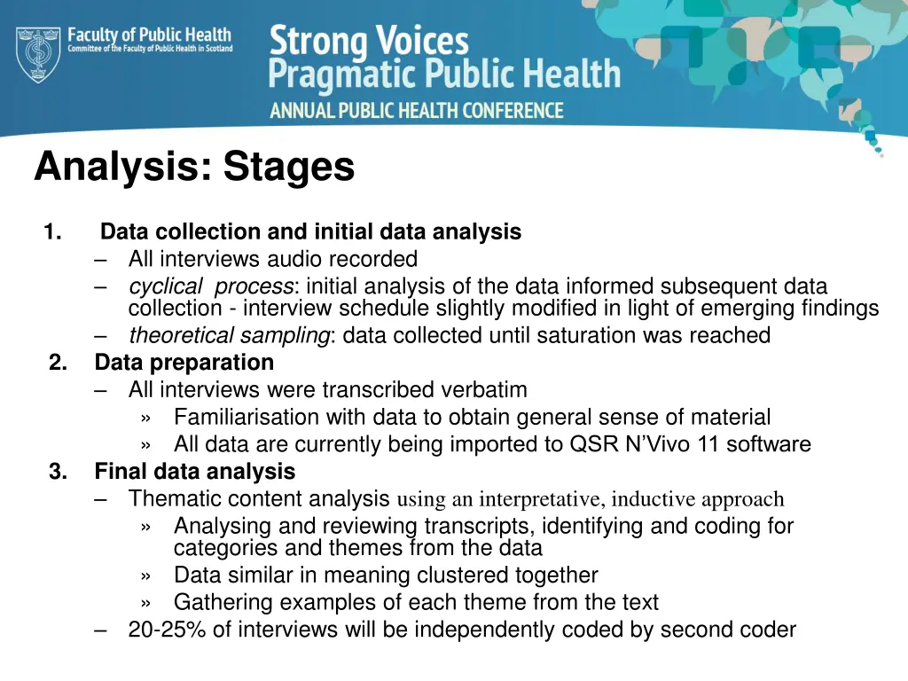 analysis stages