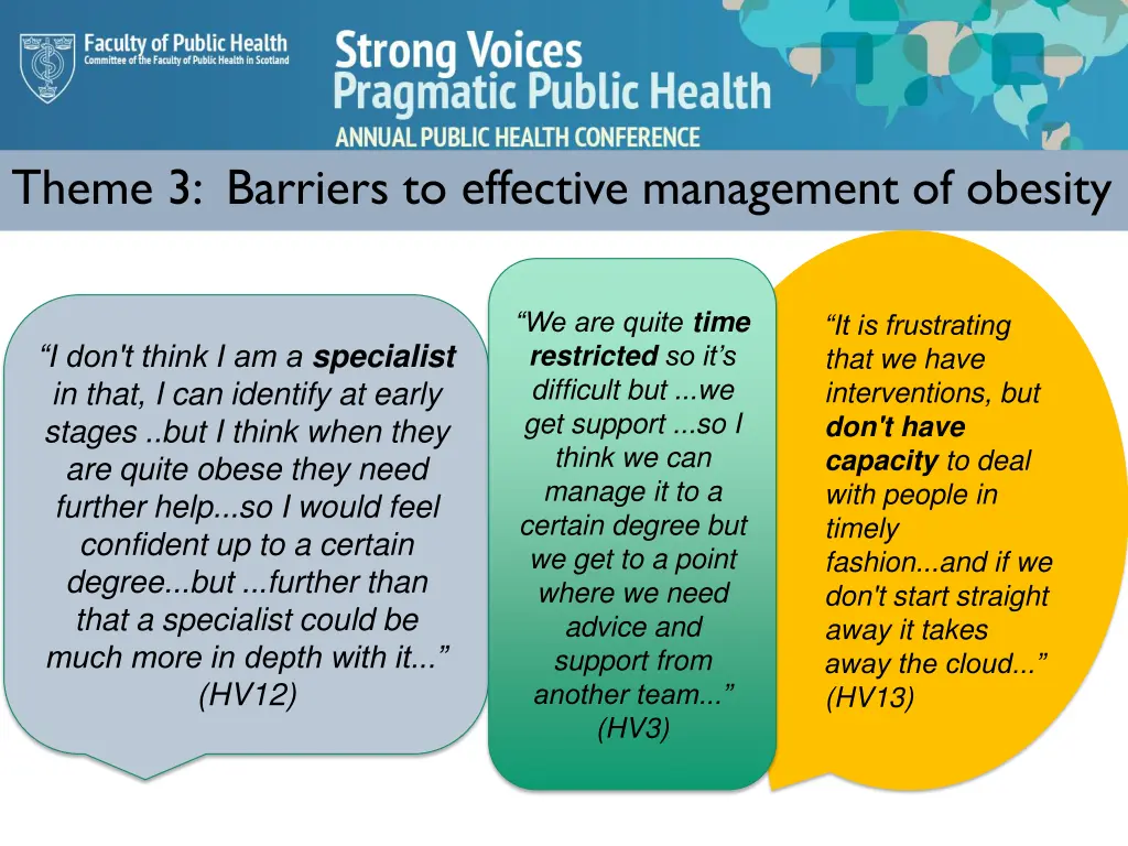 theme 3 barriers to effective management