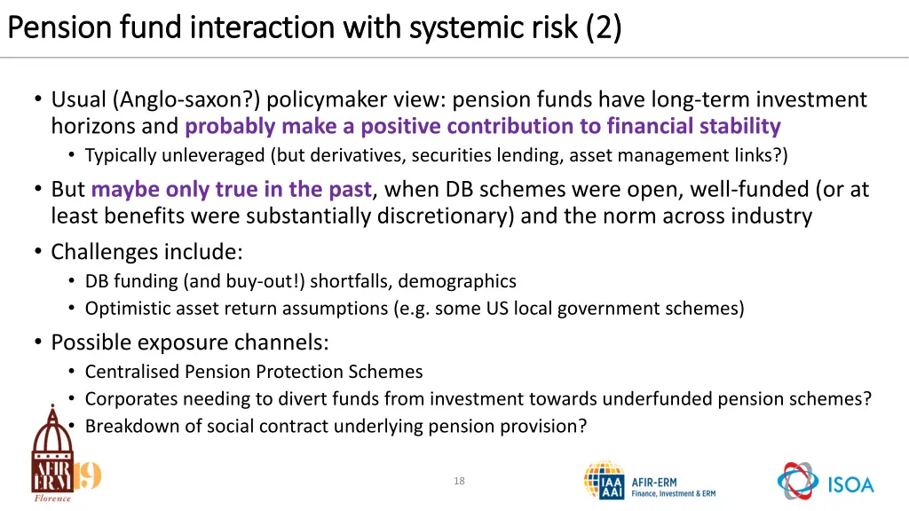 pension fund interaction with systemic risk 1