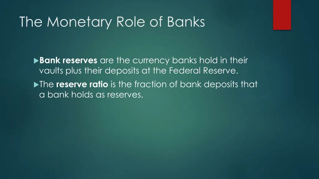 the monetary role of banks 1