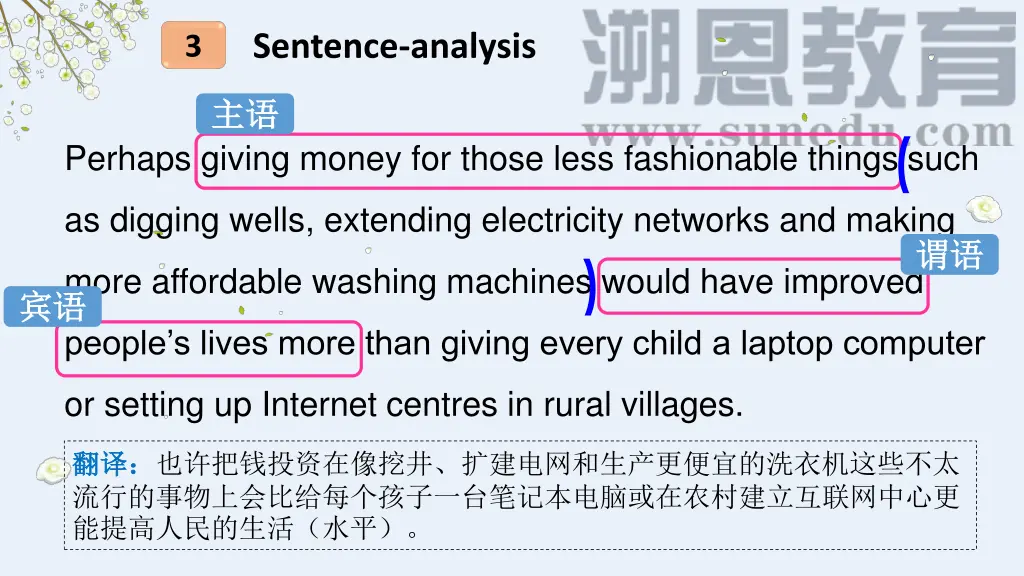 sentence analysis