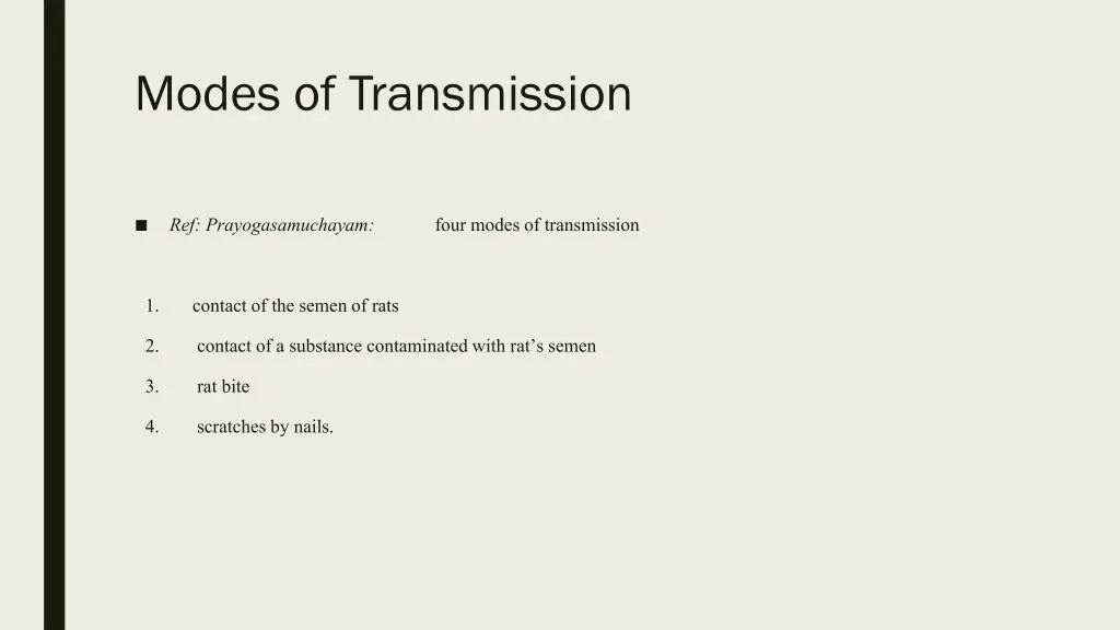 modes of transmission