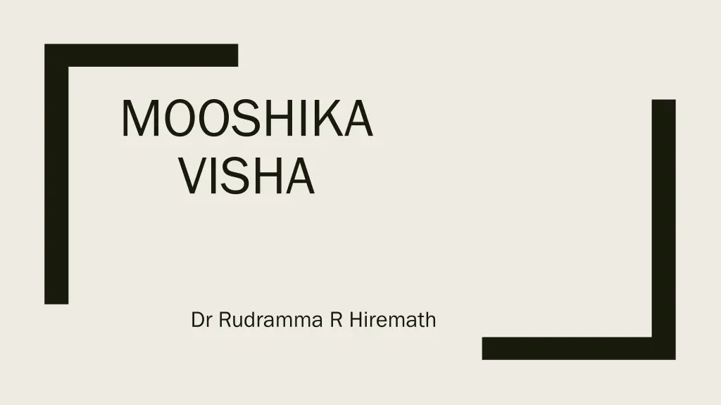 mooshika visha