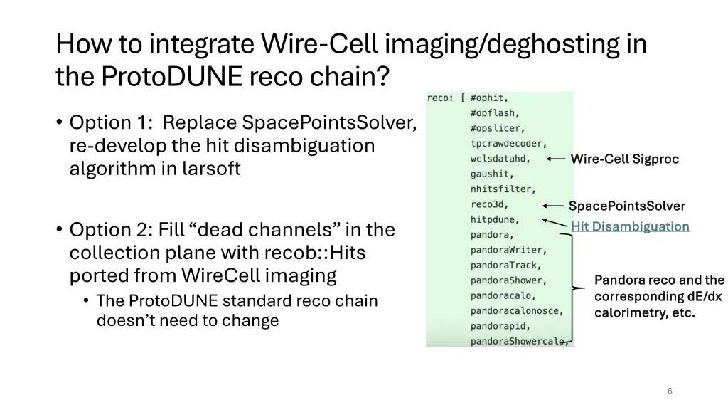 how to integrate wire cell imaging deghosting