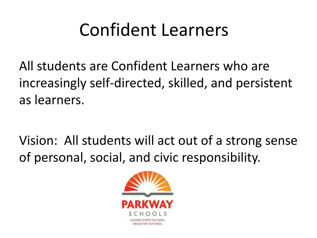 confident learners