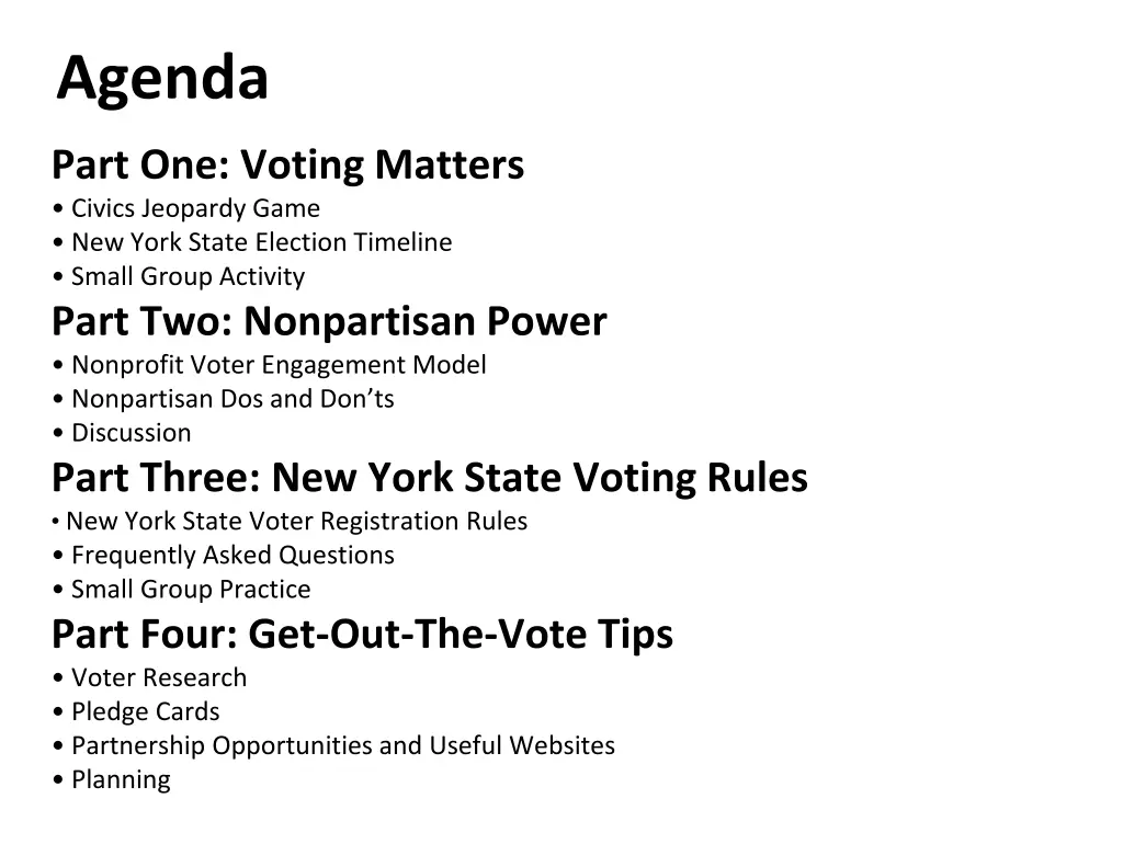 agenda