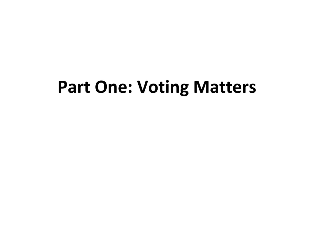 part one voting matters