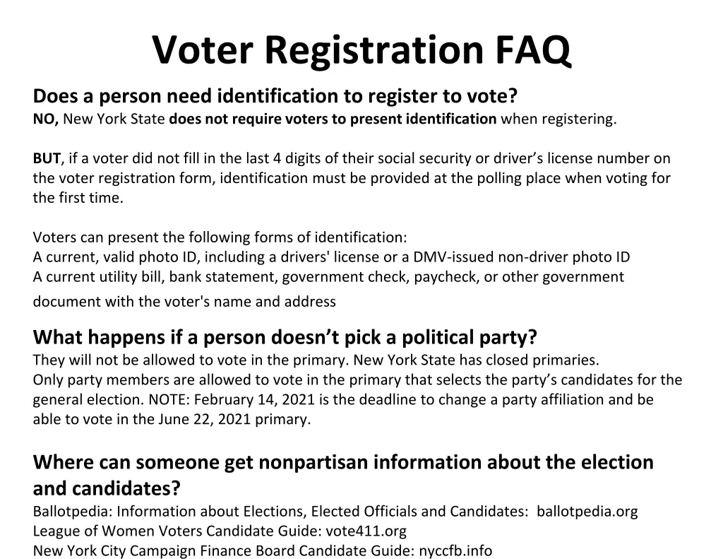voter registration faq
