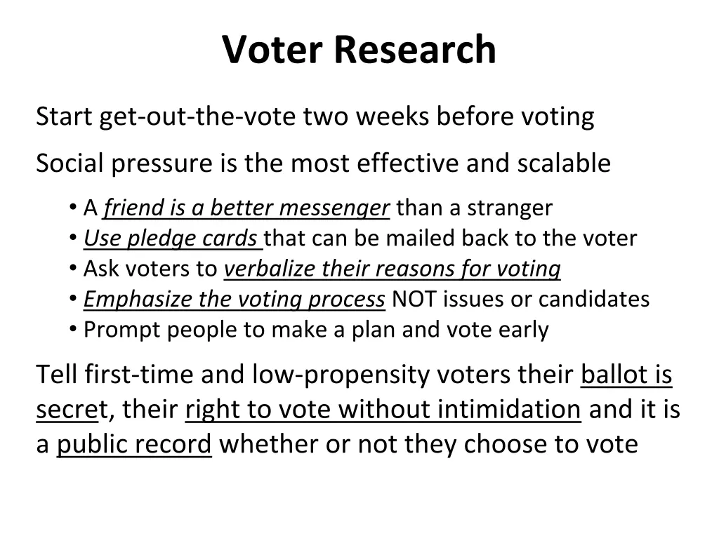 voter research