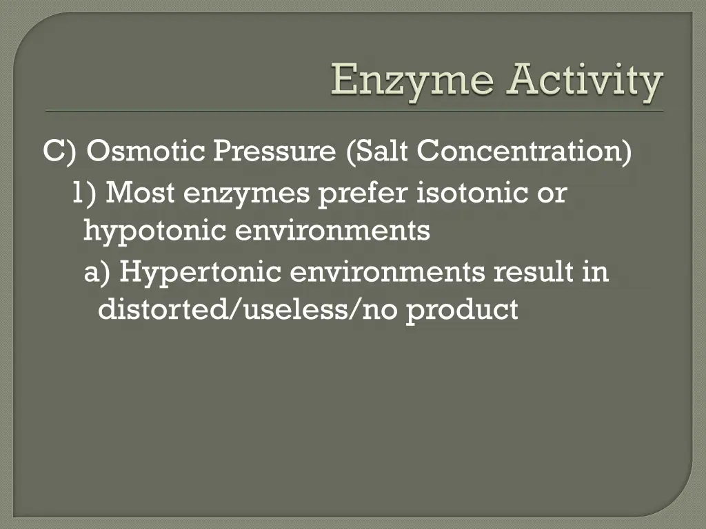 c osmotic pressure salt concentration 1 most