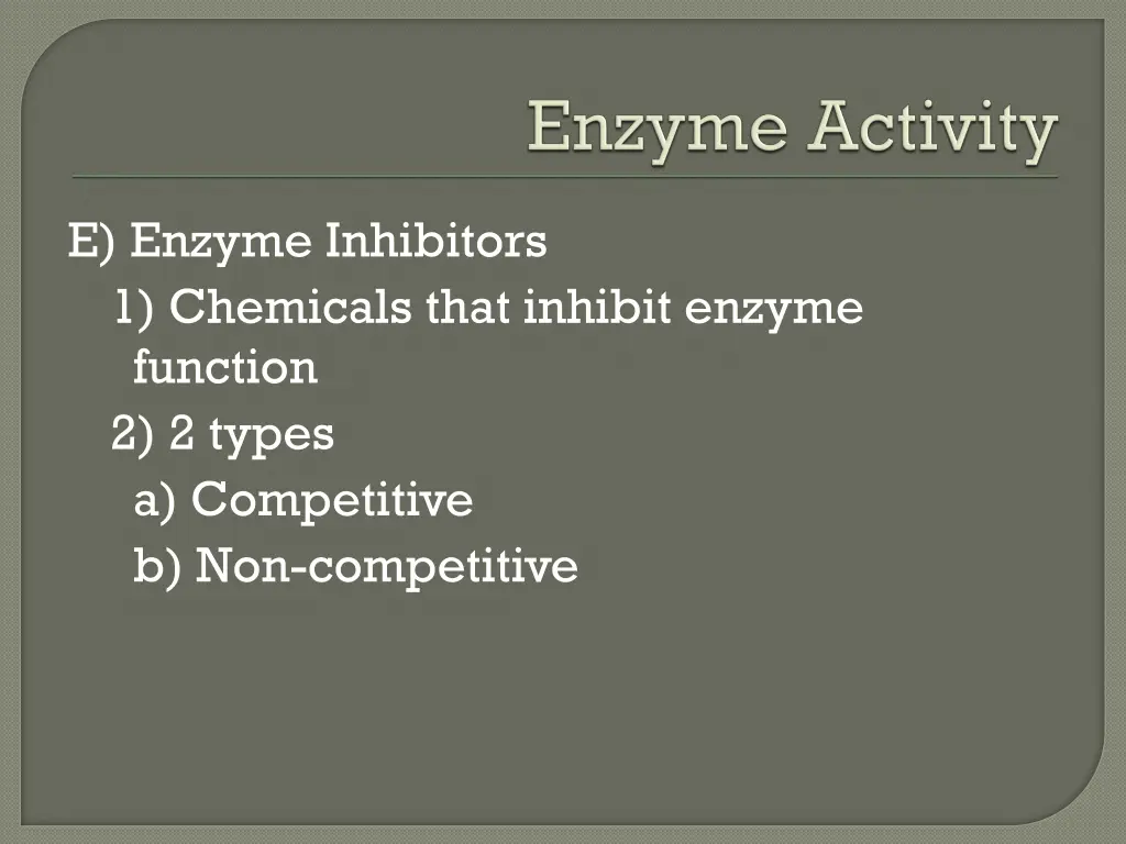 e enzyme inhibitors 1 chemicals that inhibit